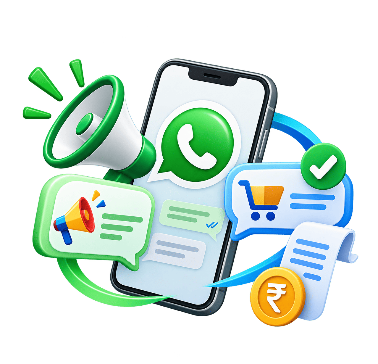 Promotional and transactional messaging illustration