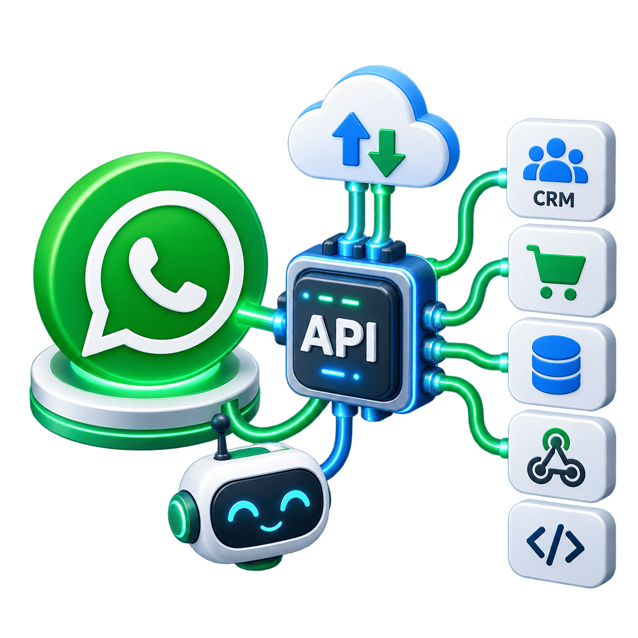 WhatsApp API integration illustration