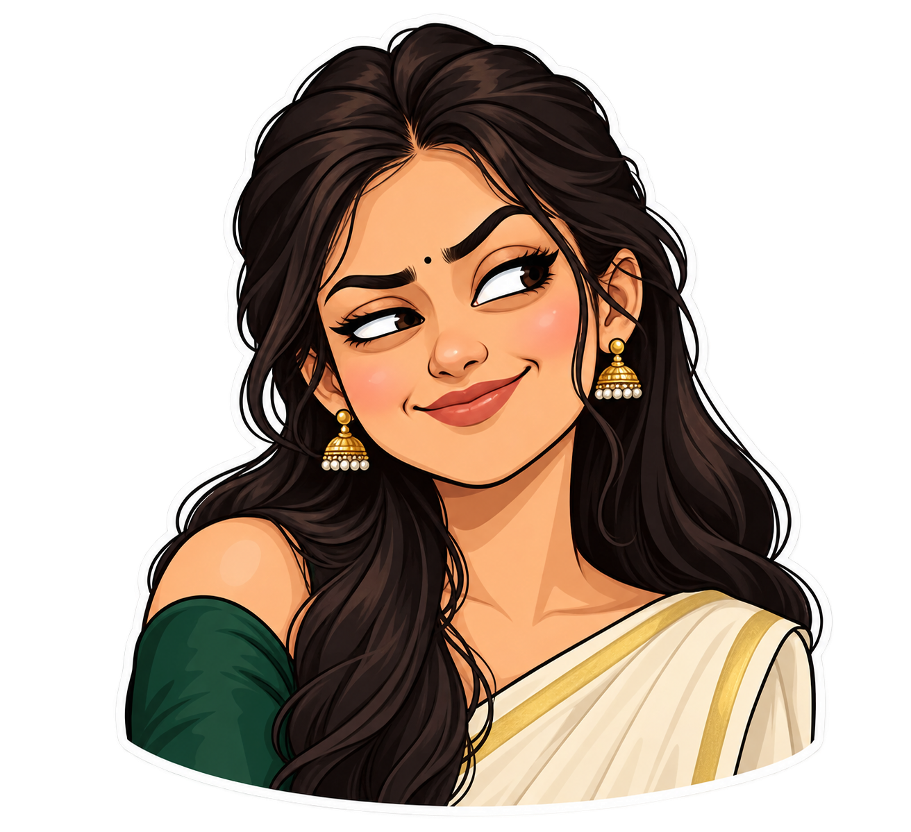 Original knowing smirk character illustrating playful meme marketing